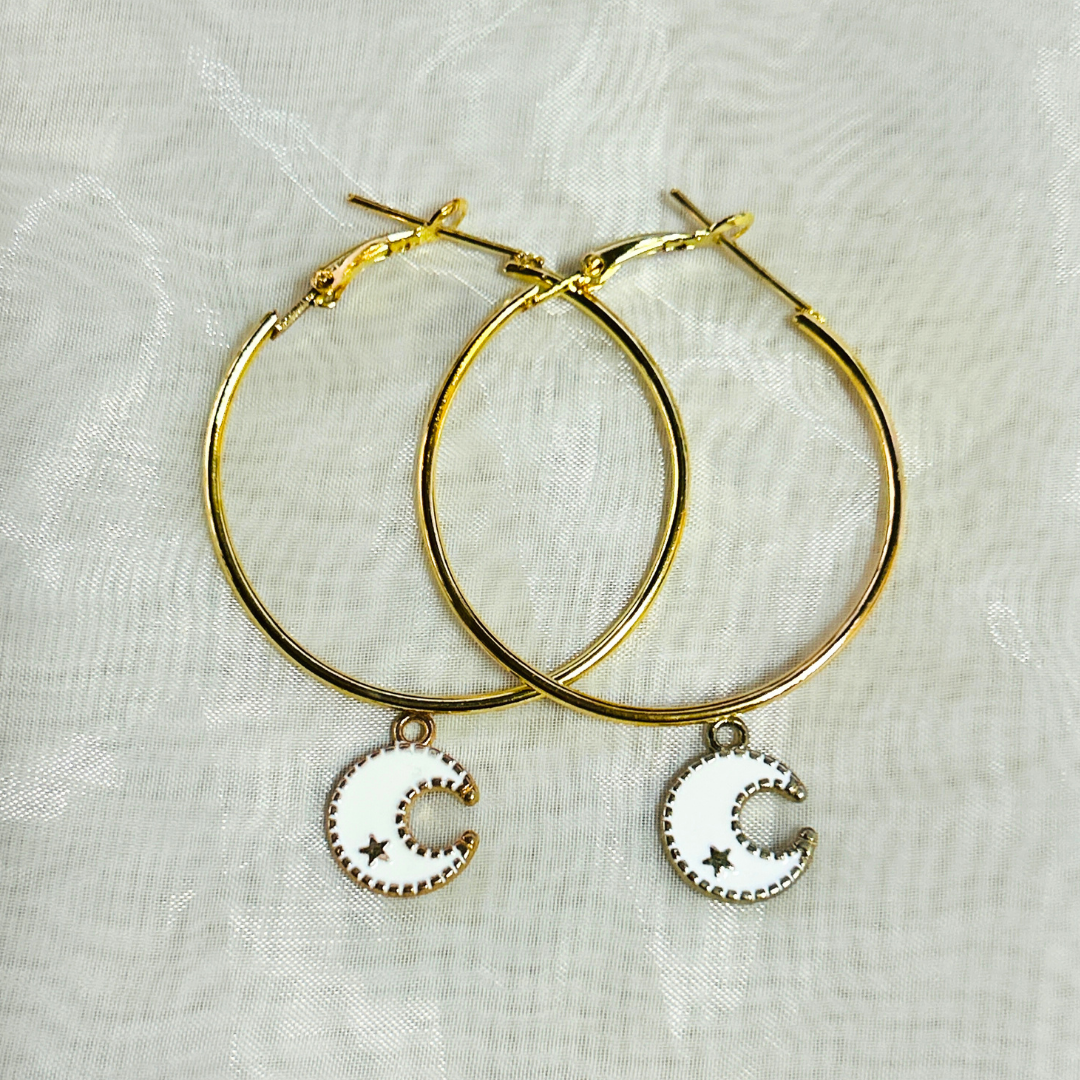 Moon Hoop earrings