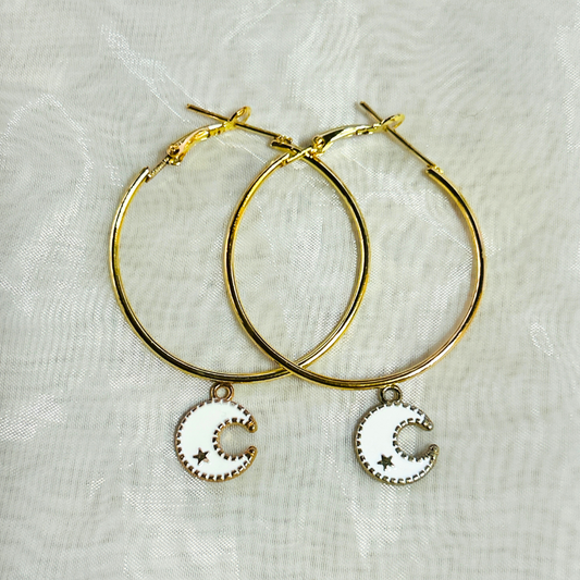 Moon Hoop earrings