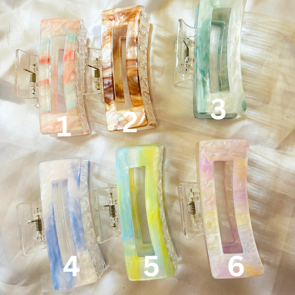 Premium Quality Rectangle Claw Clip - Large