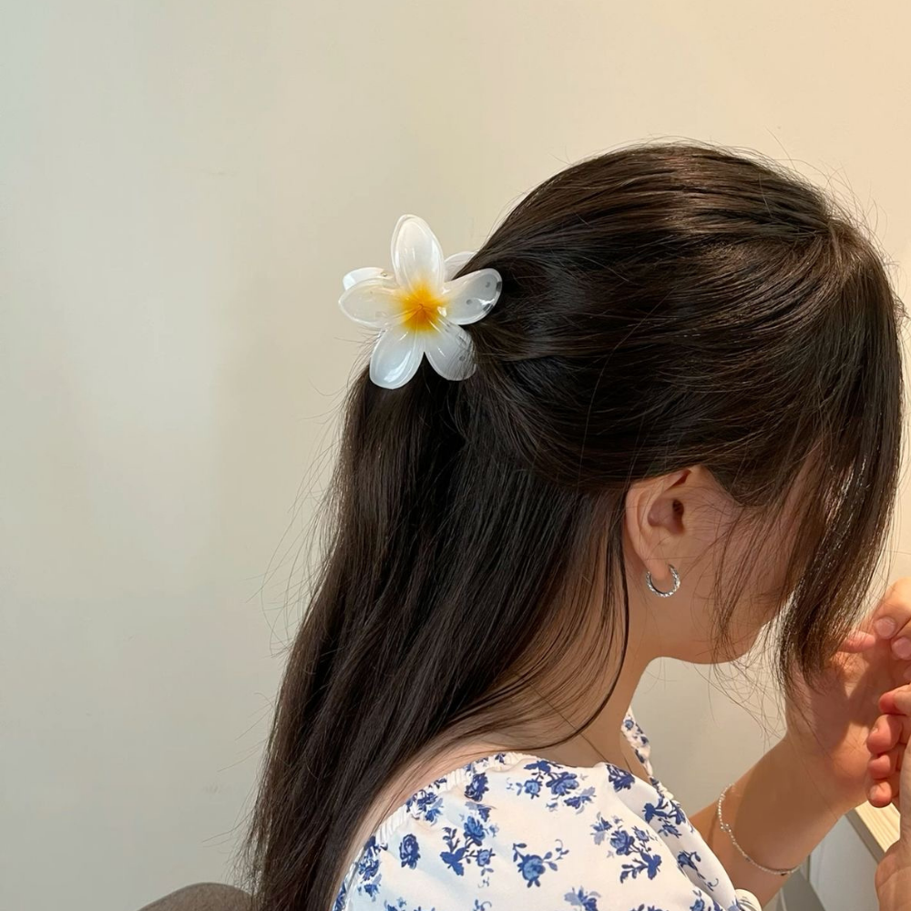 Yellow Flower Claw Clip - Medium