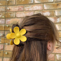 Yellow Flower Claw Clip - Medium