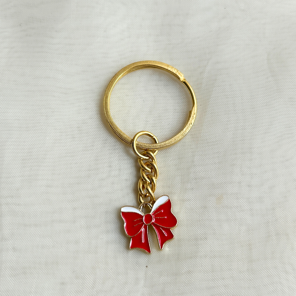 Red Bow Keychain
