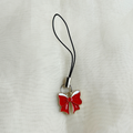 Bow Phone Charm - Red