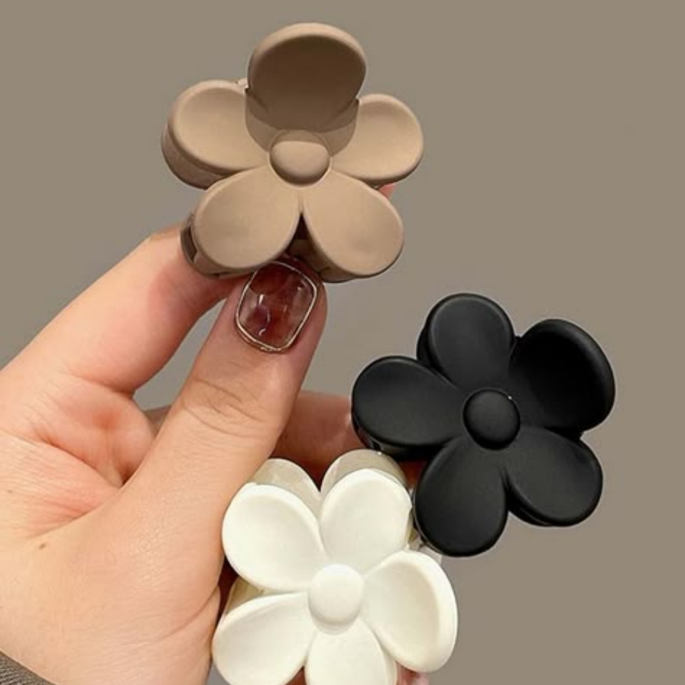 Flower Claw Clip - Small - Neutral Colours