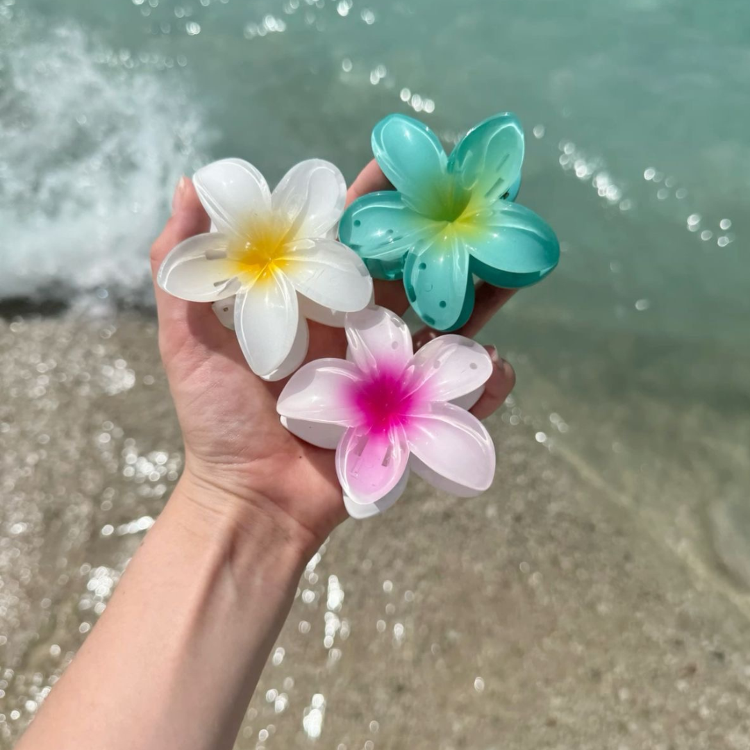 Flower Claw Clip - Large - Pink