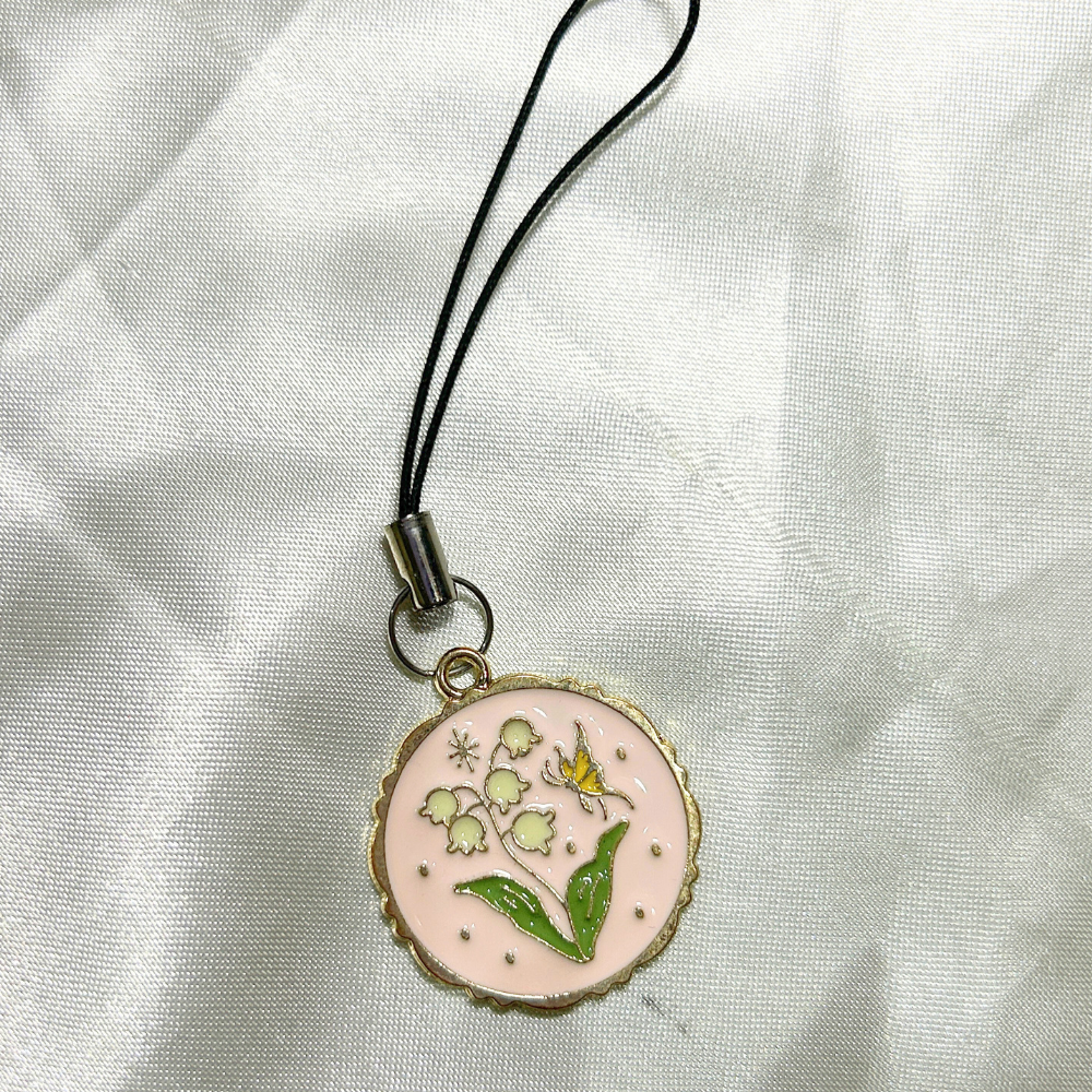 Flower and Butterfly Phone Charm