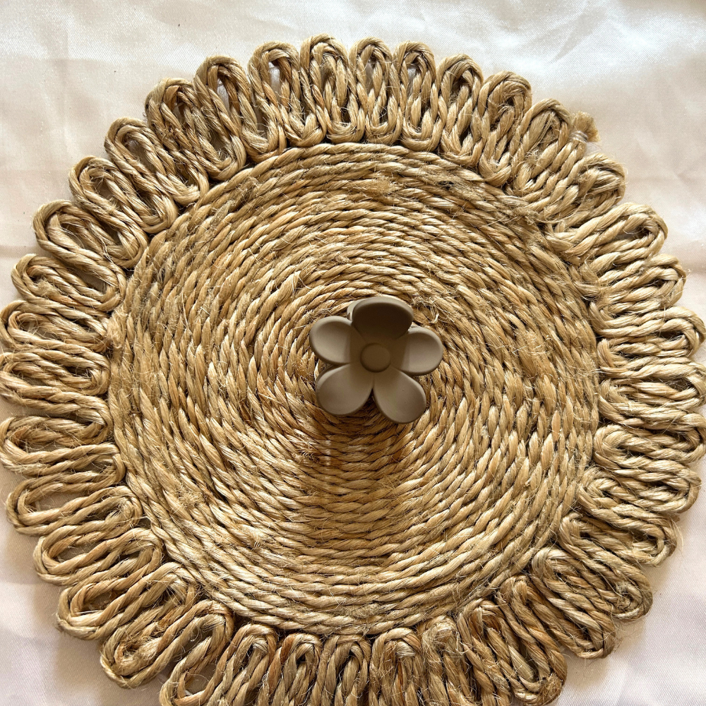 Flower Claw Clip - Small - Neutral Colours