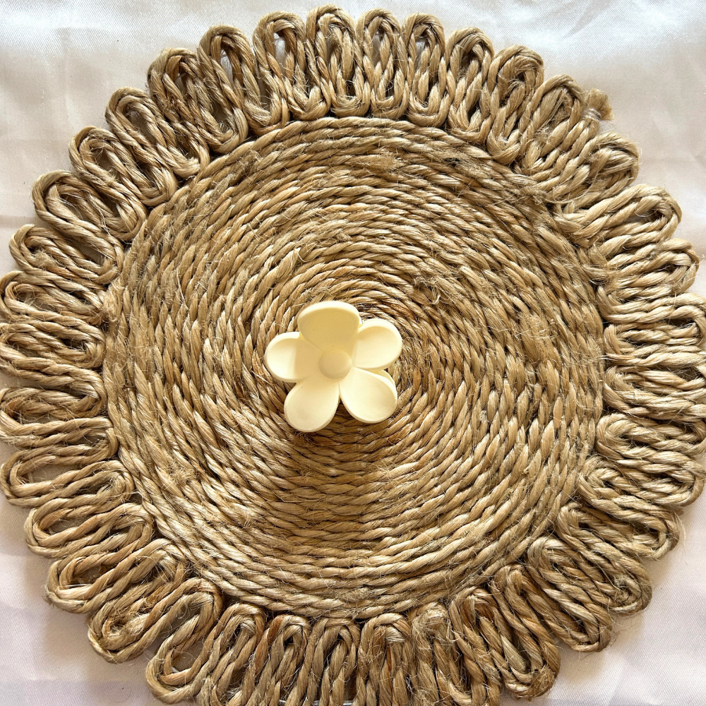 Flower Claw Clip - Small - Neutral Colours