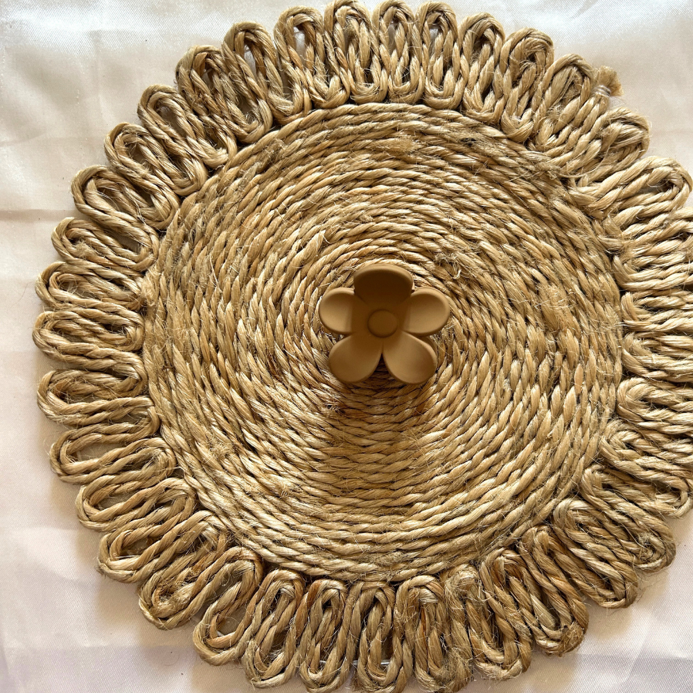 Flower Claw Clip - Small - Neutral Colours