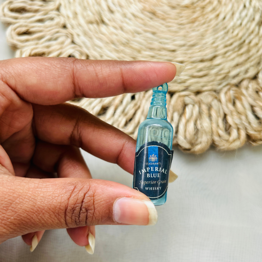 Imperial Blue Bottle Replica Keychain