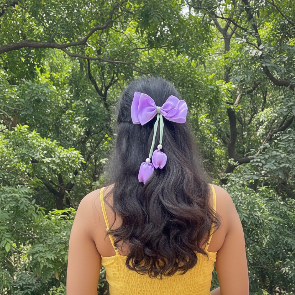 Purple / Lavender Tulip Bow