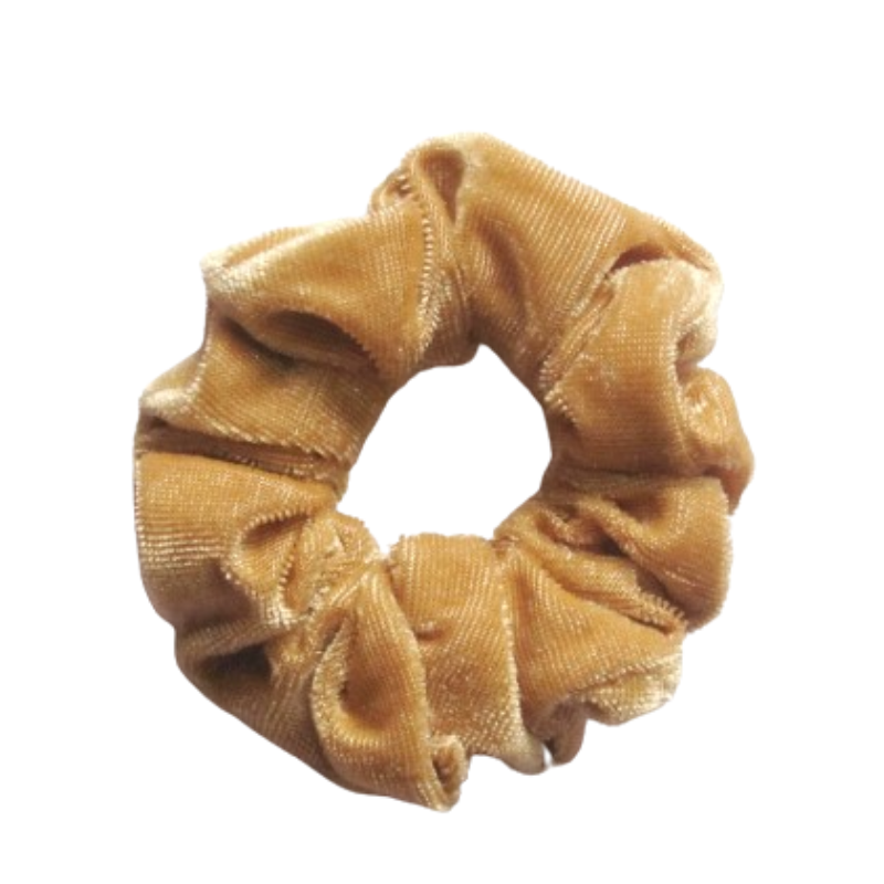 Yellow Velvet Scrunchie