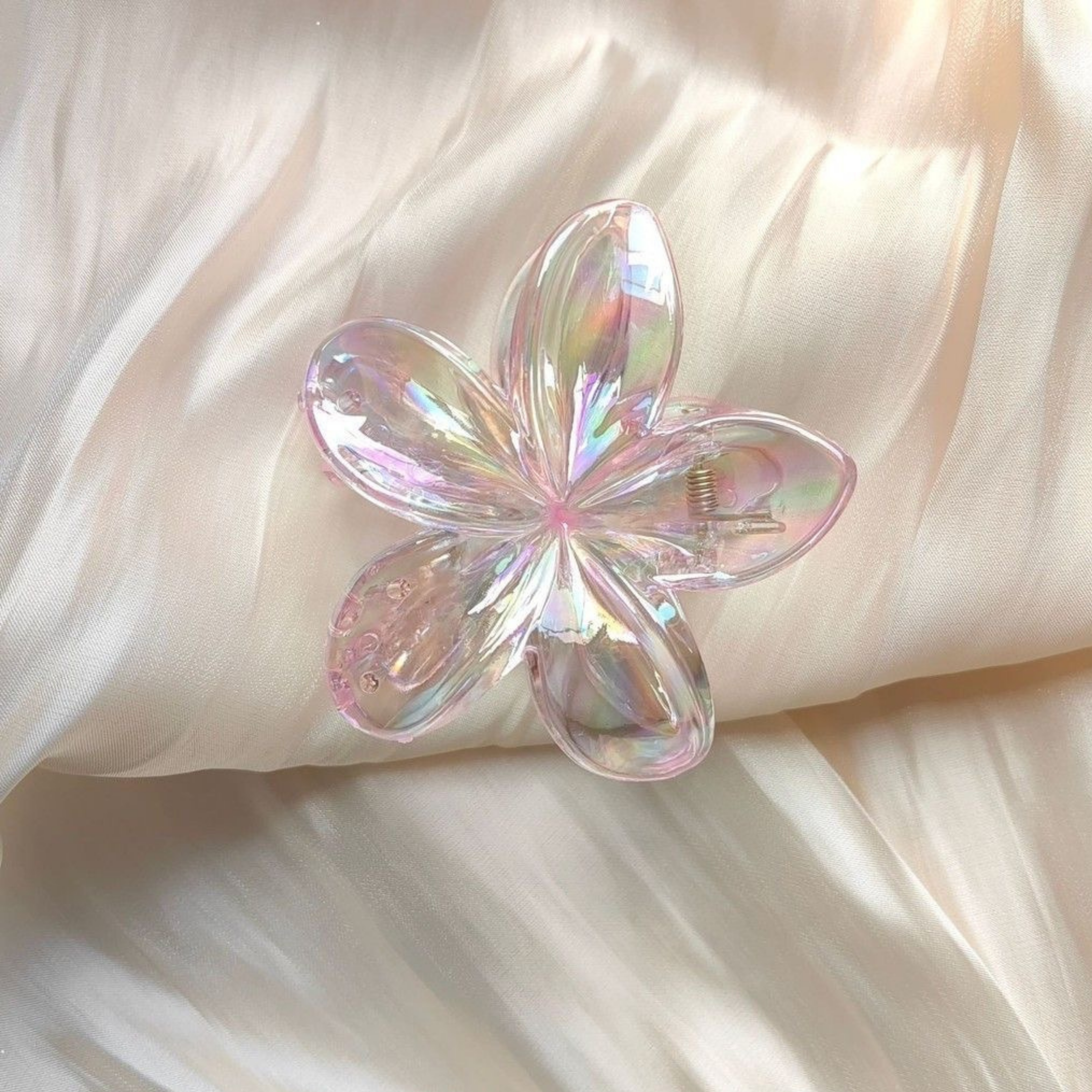 Transparent Flower Claw Clip - Extra Small