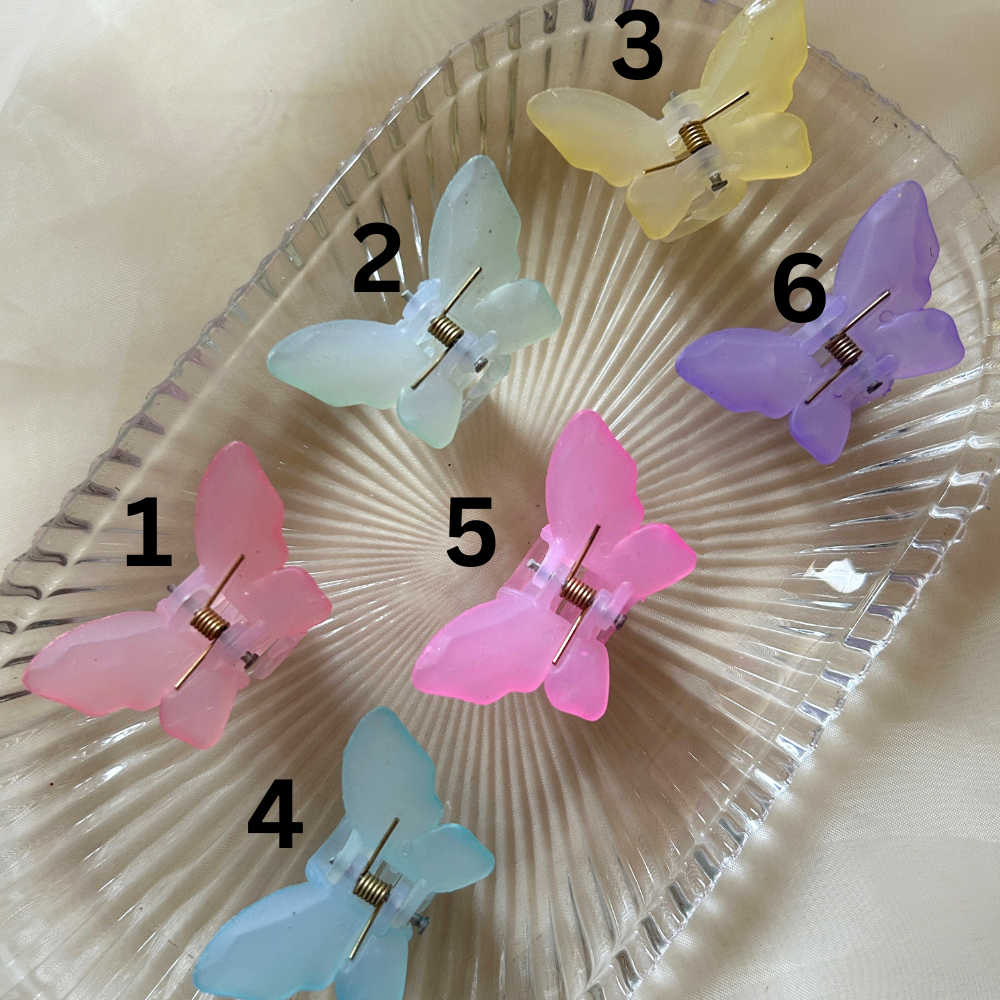 Matte Finish Butterfly Claw Clip - Mini