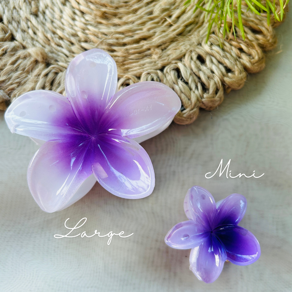 Purple / Lavender Flower Claw Clip - Mini