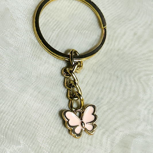 Mini Pink Butterfly Keychain