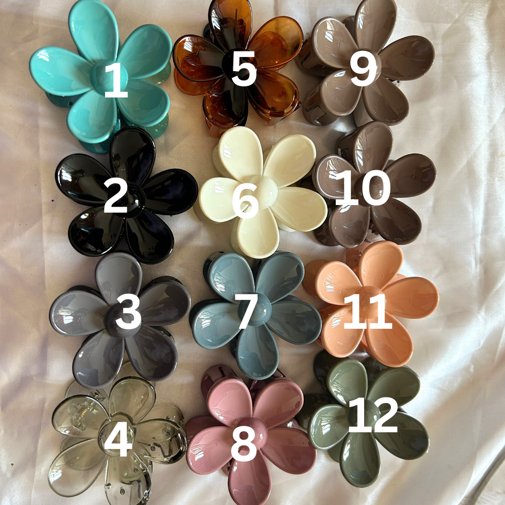 Flower Claw Clip - Medium