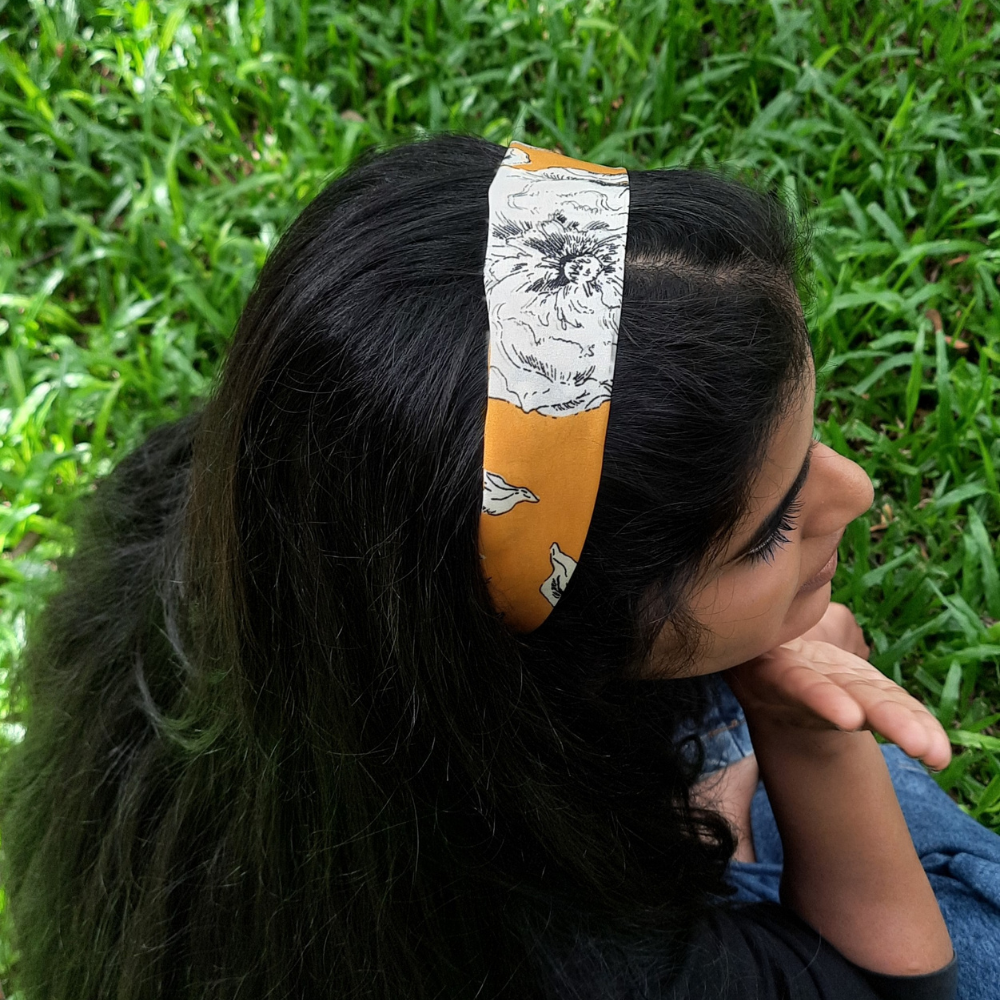 Mustard Yellow Floral TIY Headband