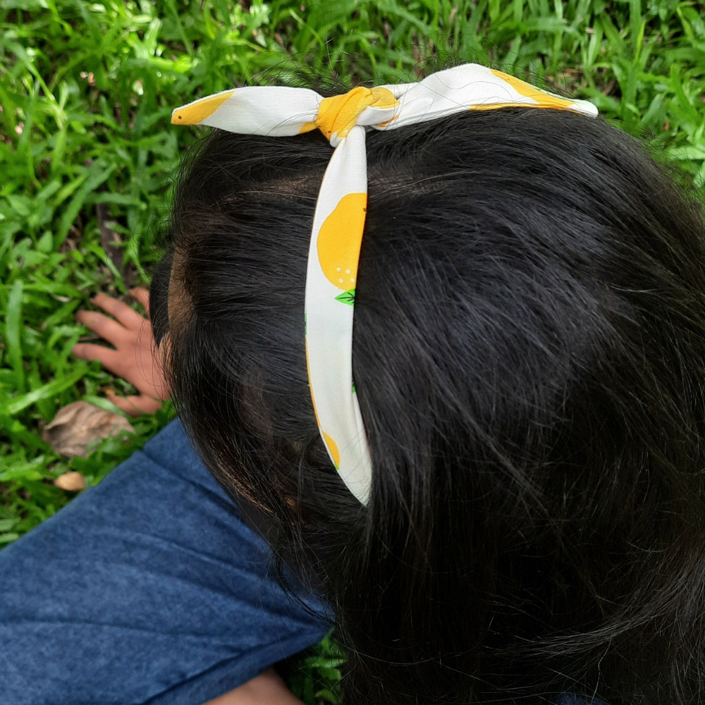 Lemon Print TIY Headband
