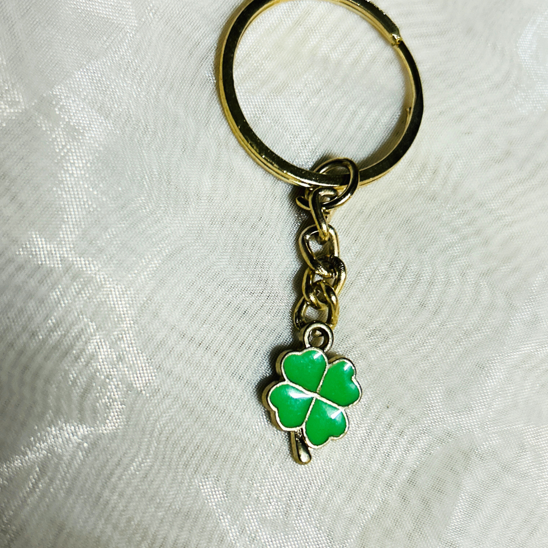 Green Clover Leaf Keychain