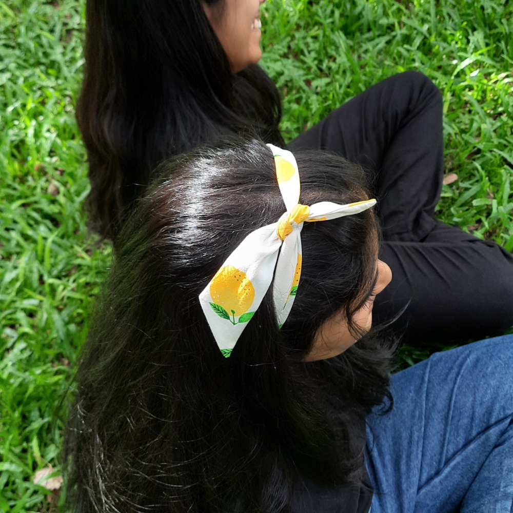 Lemon Print TIY Headband