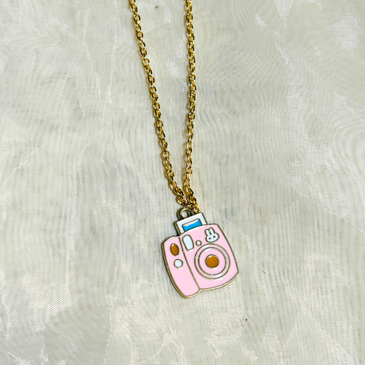 Pink Polaroid Camera Chain