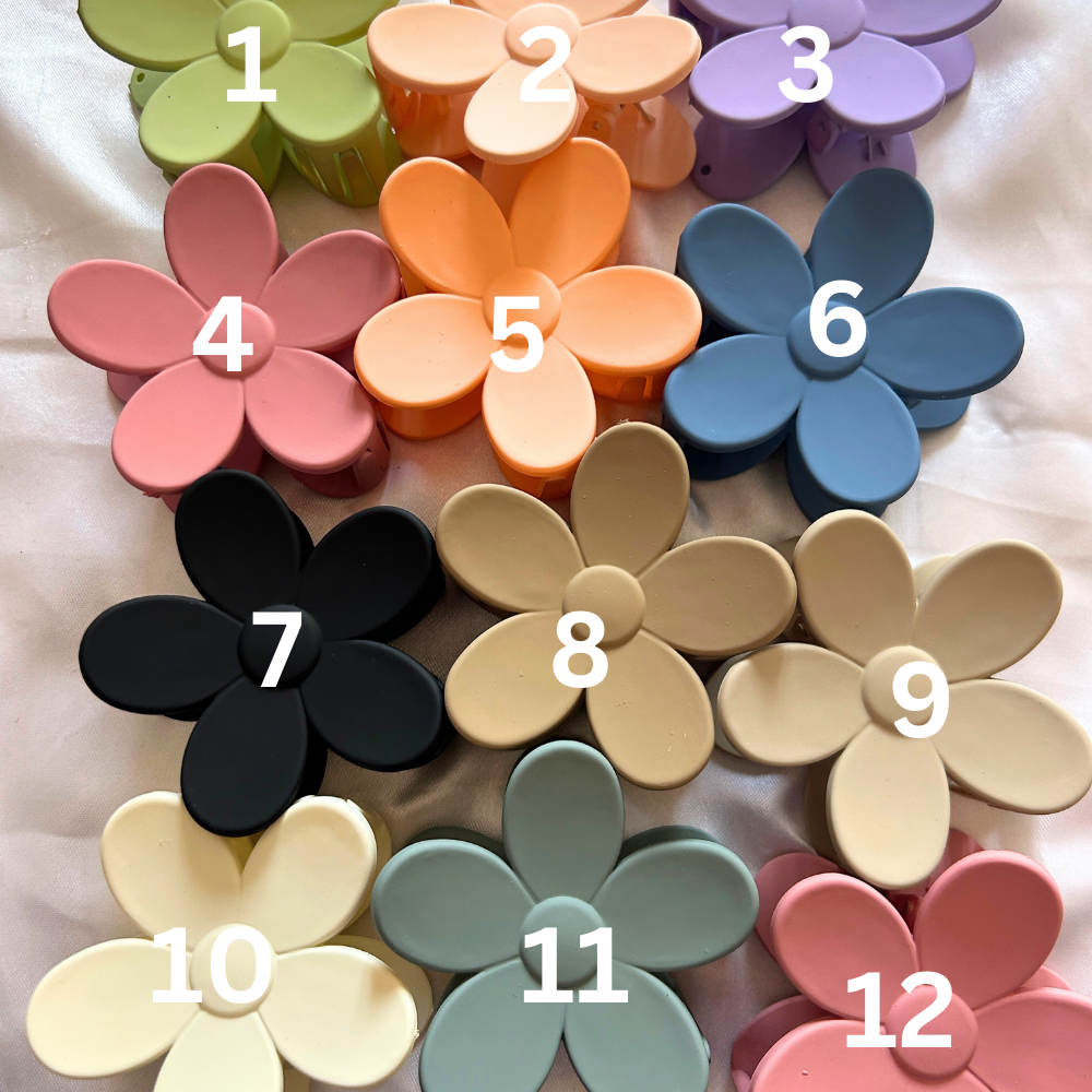 Flower Claw Clip - Medium