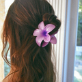 Purple Flower Claw Clip - Medium