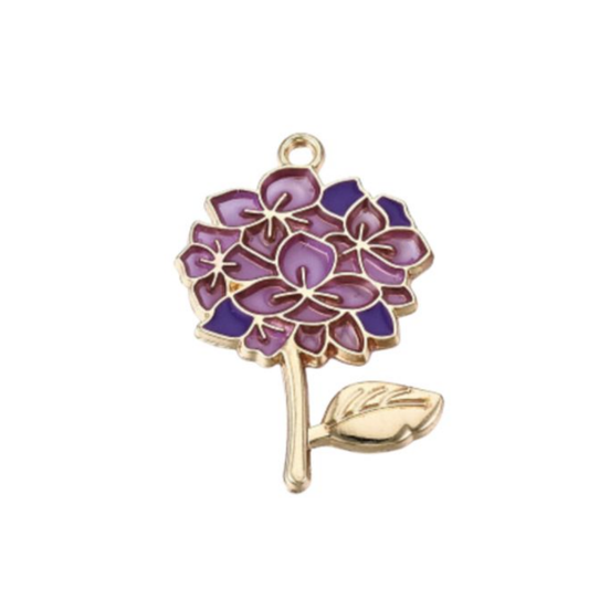 Hydrangea Flower Keychain