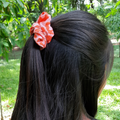 Orange Leopard Print Scrunchie