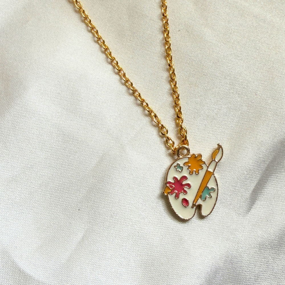 Paint Palette Chain - White