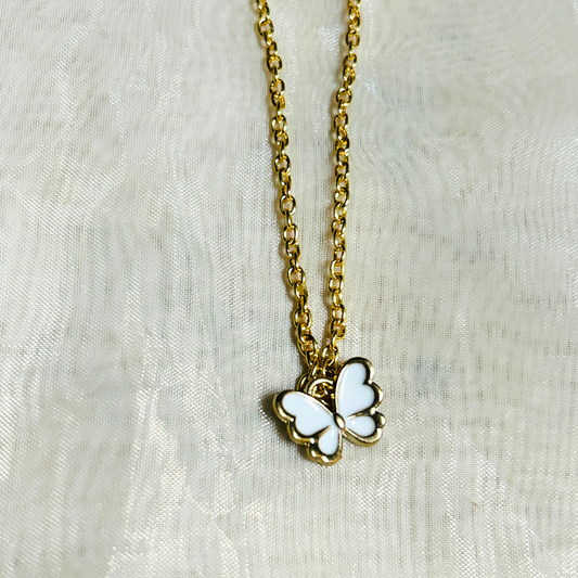 Mini White Butterfly Chain