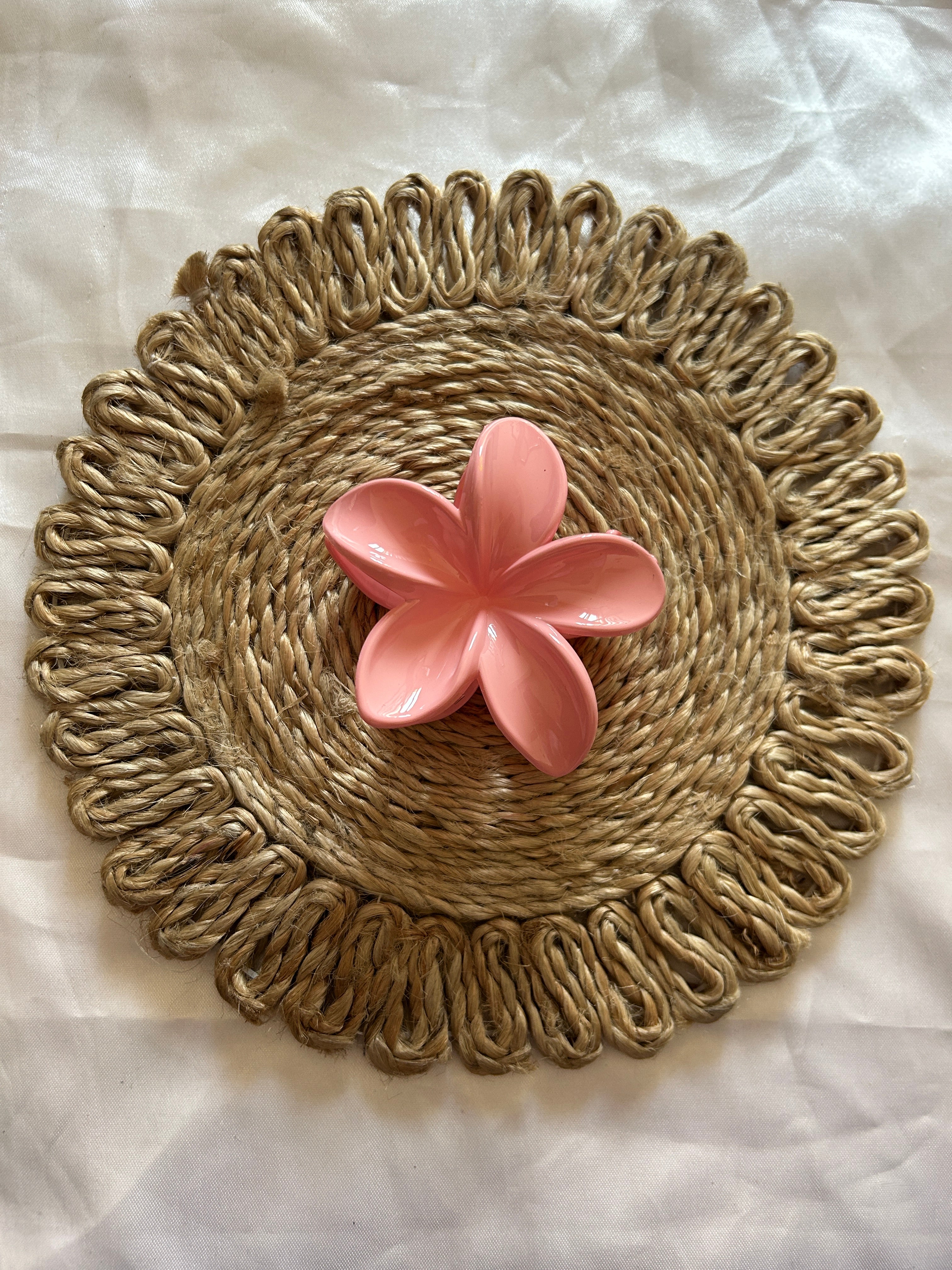 Glossy Flower Claw Clip - Medium