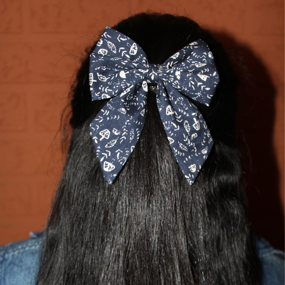 Mushroom Print -  Pigtail Bow