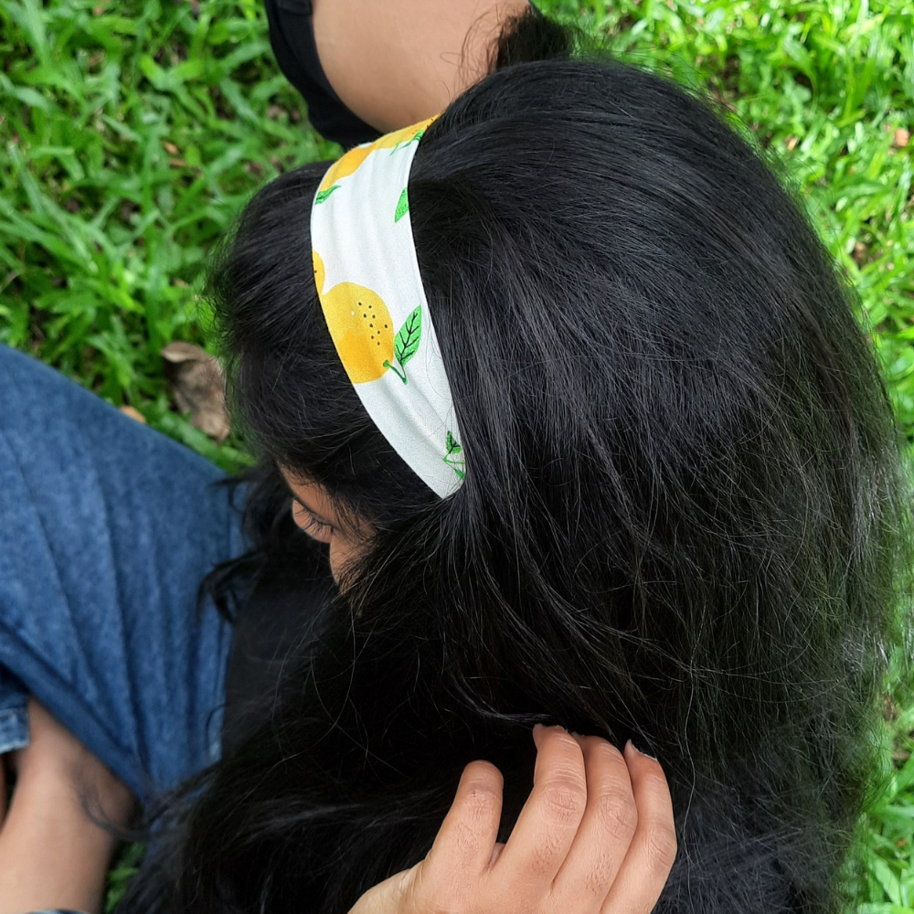 Lemon Print TIY Headband