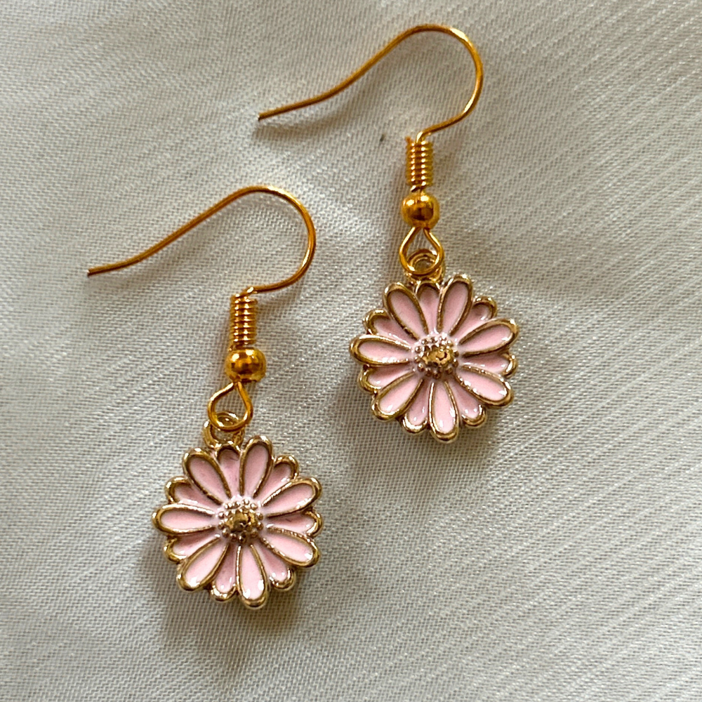 Mini Flower Earrings - Pink