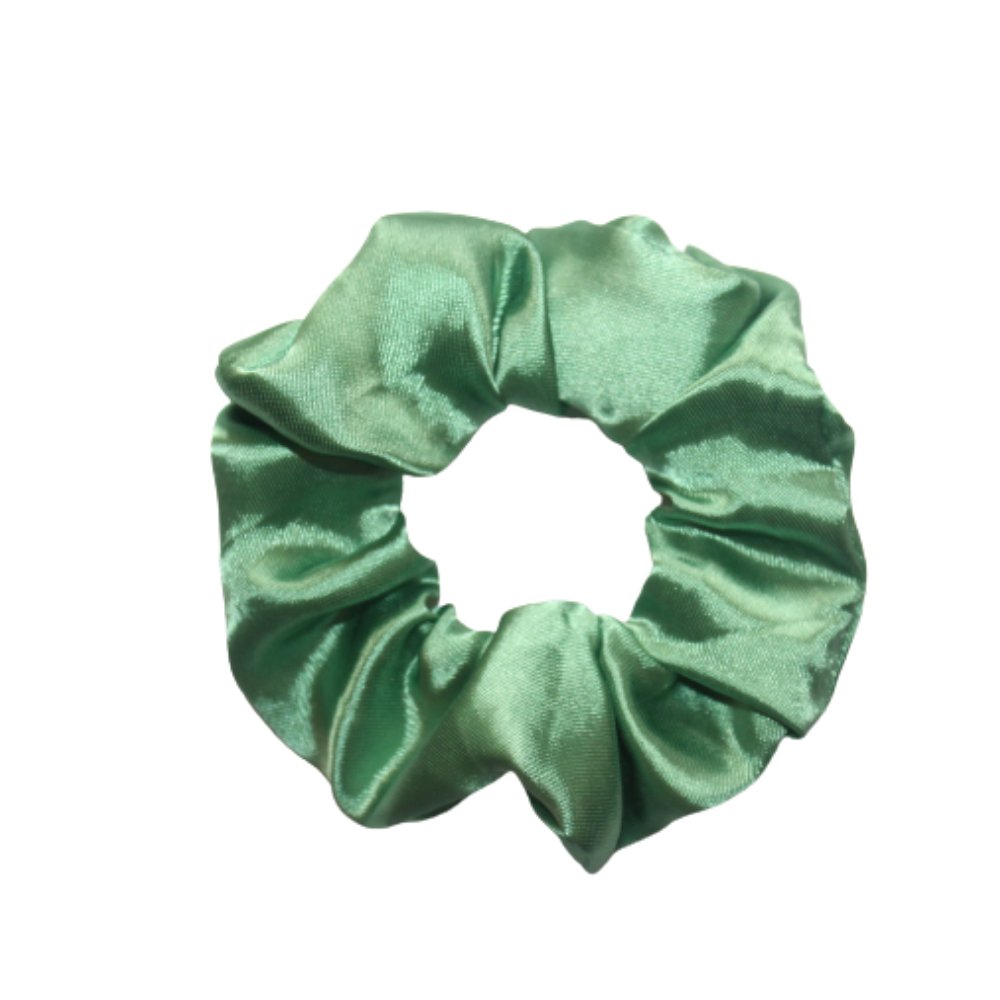 Emerald - Green Satin Scrunchie