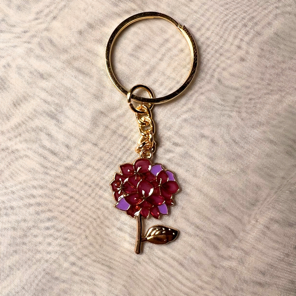 Hydrangea Flower Keychain