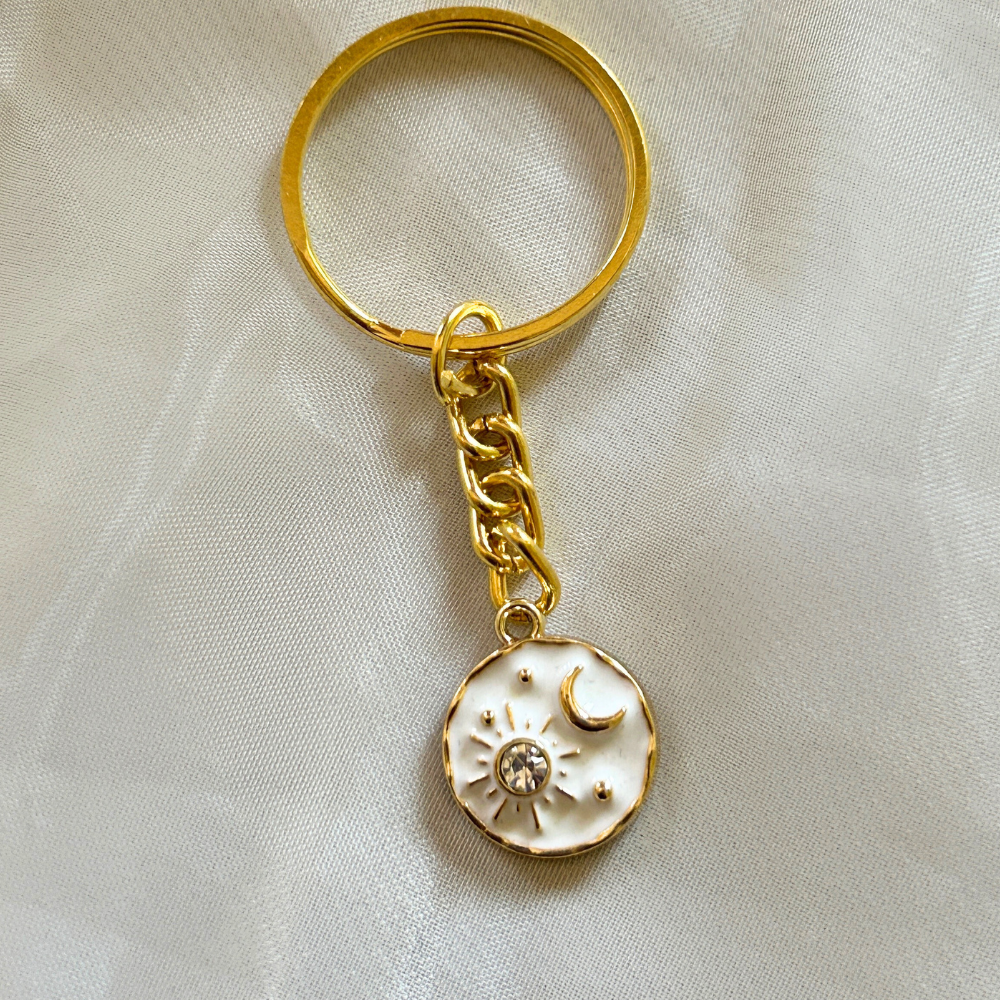 Sun and Moon Keychain
