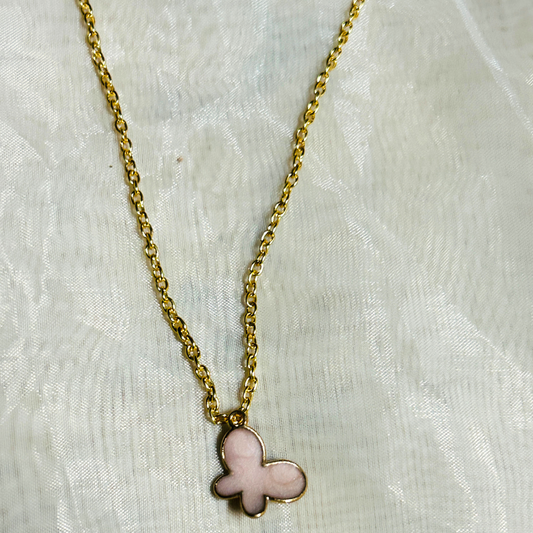 Ombre Pink Butterfly Chain