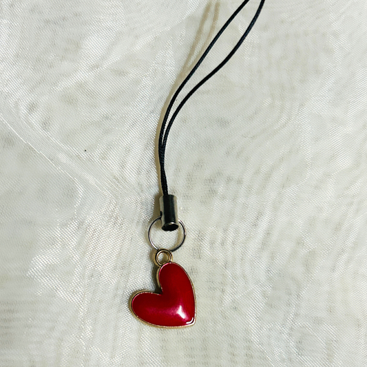 Red Heart Phone Charm