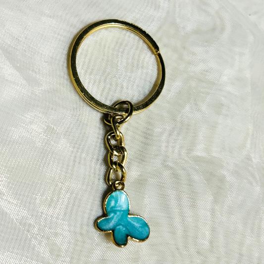 Ombre Blue Buttefly Keychain