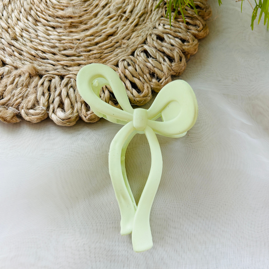 Bow Claw Clip - Large - Bright Green