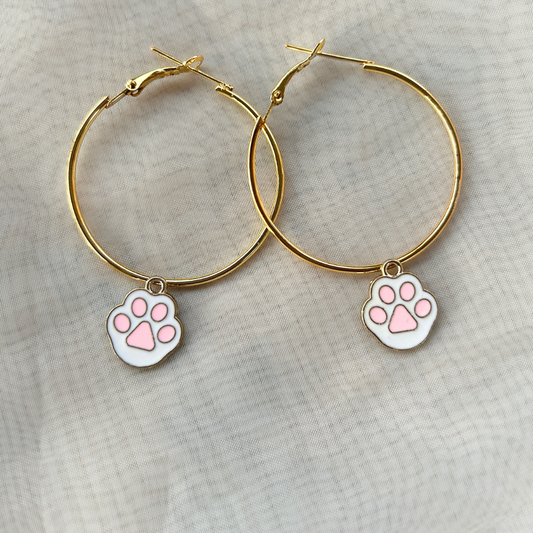 Paw Hoop Earrings