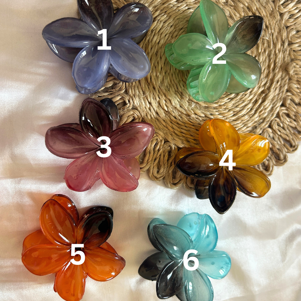 Flower Claw Clip - Medium