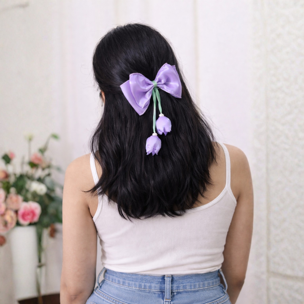 Purple / Lavender Tulip Bow