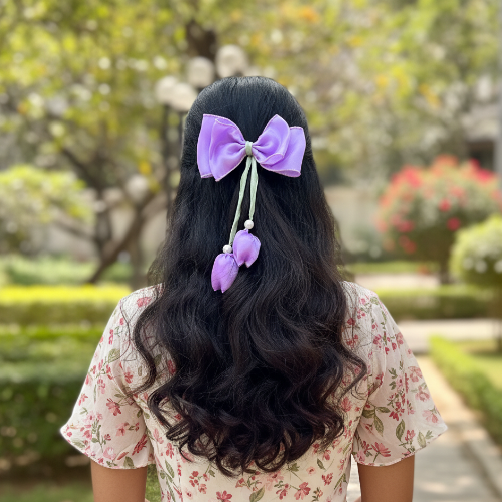 Purple / Lavender Tulip Bow