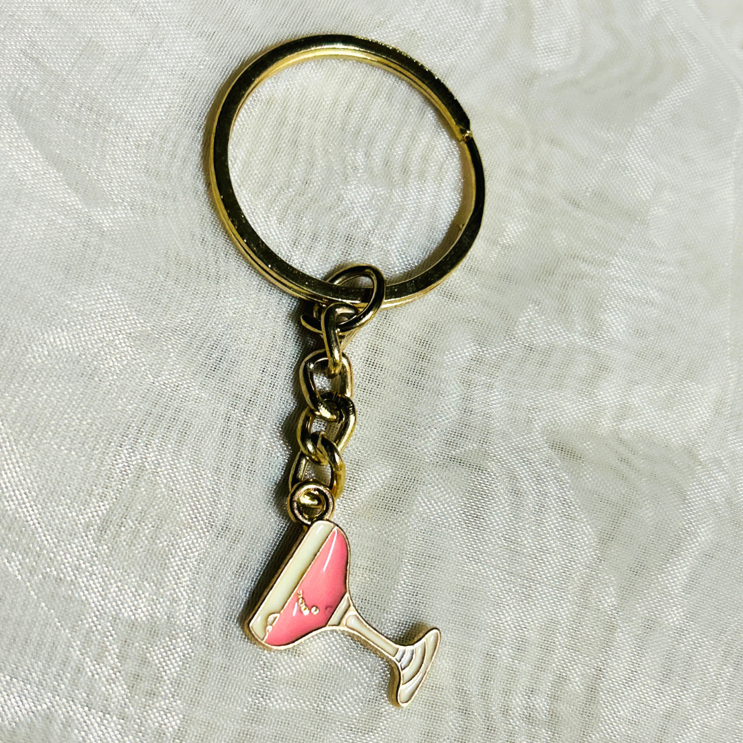 Pink Cosmo Keychain