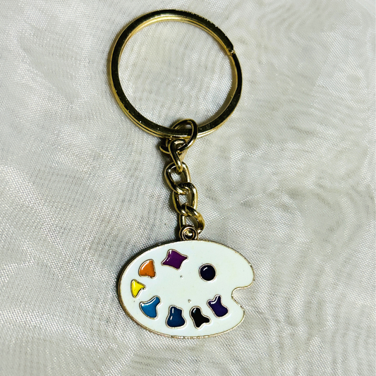 Artist Paint Palette Keychain