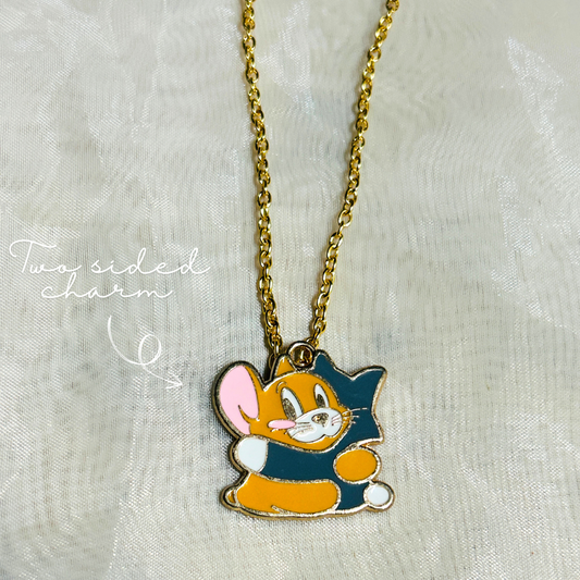 Tom and Jerry Two Sided Charm Chain